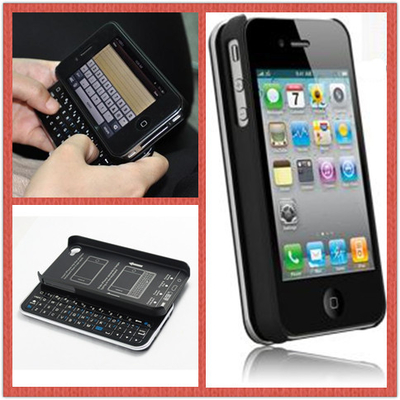 Plastique coulissant détachable couverture Portable clavier Bluetooth pour Iphone 4 / 4 s