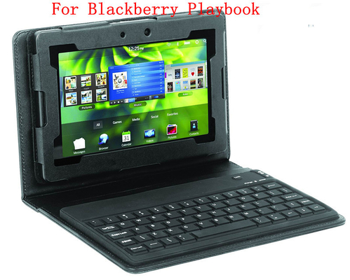 Élégante protection PU Silicone Bluetooth clavier Etui en cuir pour Blackberry Manuel CE