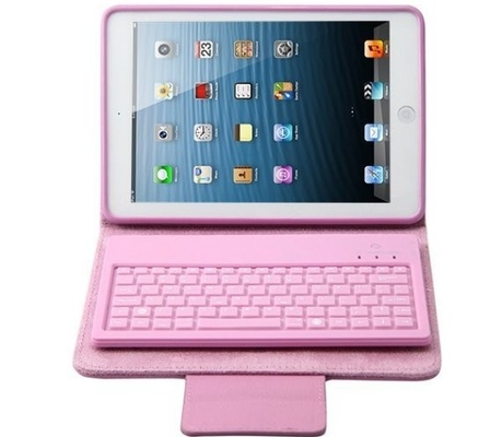 Caisses roses de clavier de Tablette de Bluetooth pour Ipad Mini/dispositif de couverture d'Ipad Mini 2